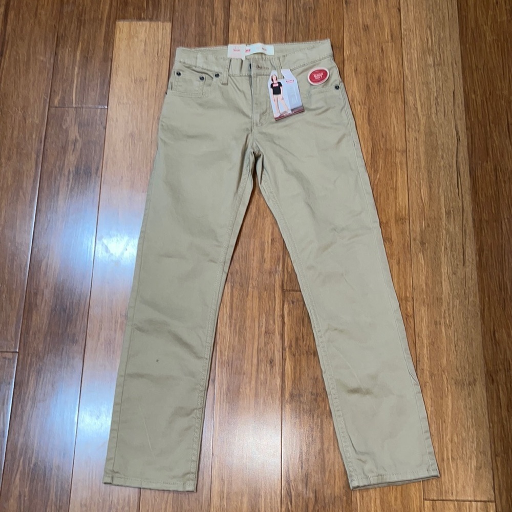Levis 511 5 pocket slim fit khaki pants size 12 regular NWT